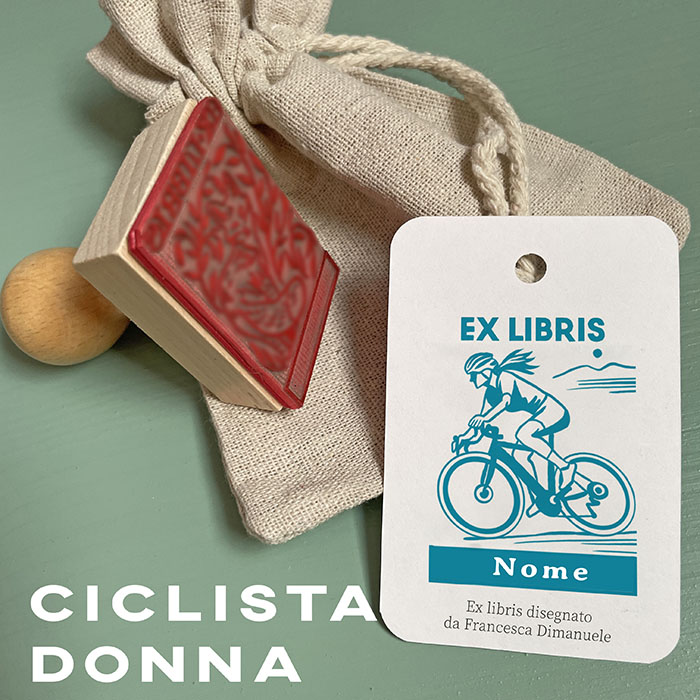 EX LIBRIS SEMI PERS_Q_CICLISTA DONNA_r